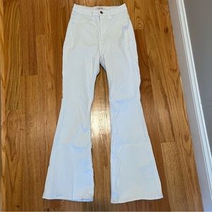 White Flare Stretch Jeans